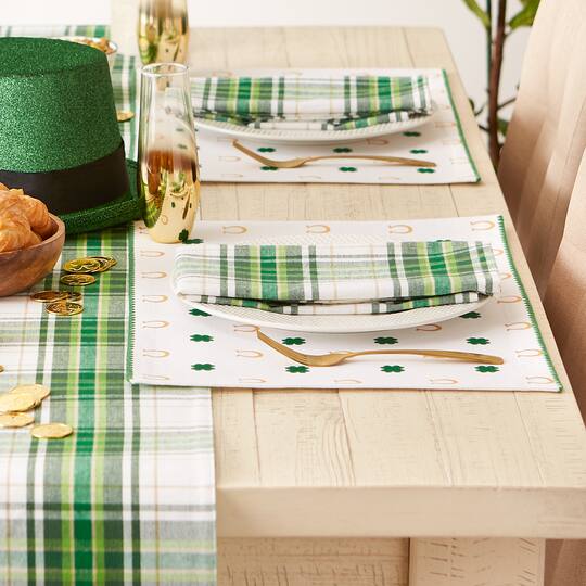 DII® Clover Horseshoe Printed Placemats, 4ct.